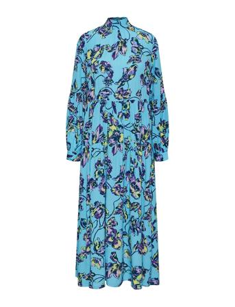 Yastopaz Ls Long Dress S. Dresses Cocktail Dresses Blå YAS*Betinget Tilbud