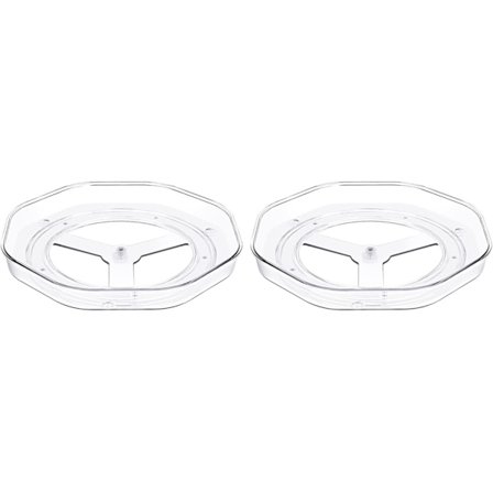 Sett med 2 kjøkkenskaps roterende skuffer 360° - Kjøkkenoppbevaring og organisering for kjøleskap, bad