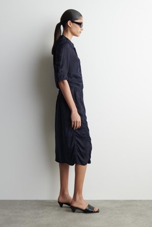 COS Women's Leather Kitten-Heel Mules in Black