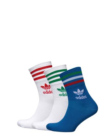 Mid Cut Crew Socks 3 Pairs Undertøj Blå Adidas Originals