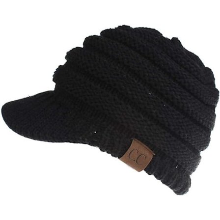 Vintervarm hästsvansmössa svart[CO]