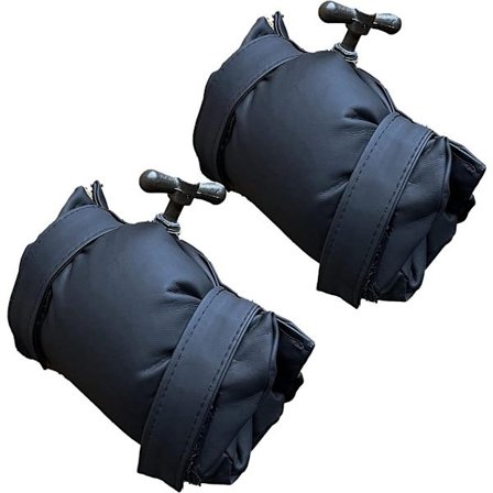 ING Kaksipakkaus ulkohanan pakkassuojia, musta PU-materiaali, 25,8 cm korkea x 18 cm leveä, vedenpitävä, uudelleenkäytettävä