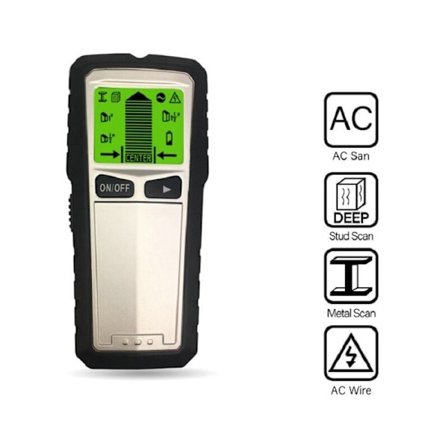 NY AGT 5-i-1 multidetektor med LCD-display til metal, strømførende ledninger og træ
