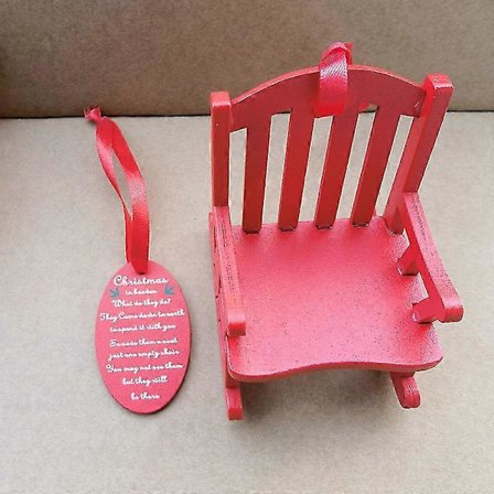 Jule-gyngestol i tre, himmelsk minnepynt