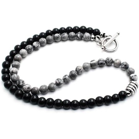 Tigeröga Halsband för Män Healing Sten Pärlhalsband Kristall Handgjort Med