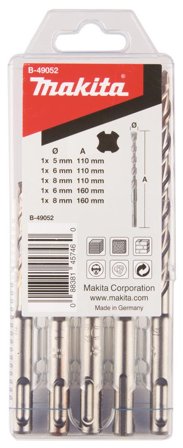 Makita B-49052 Borrsats 5 delar, SDS-Plus, Borra & mejsla