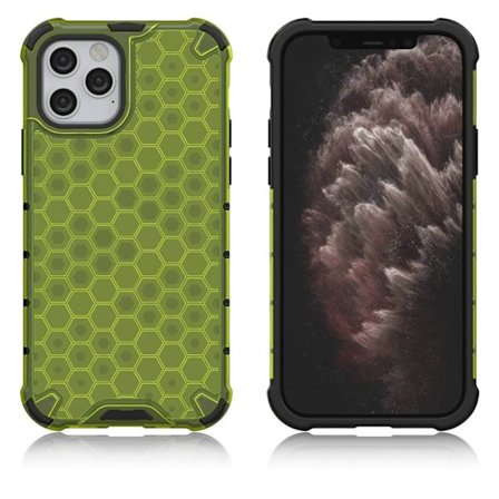 Bofink Honeycomb iPhone 12 Pro / iPhone 12 skal - Grön