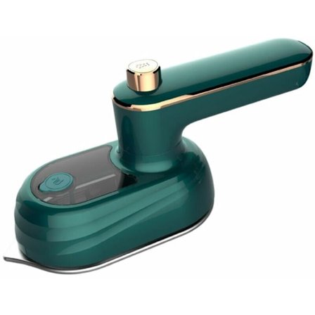 Foldbar roterende strykejern Mini 33W bærbar reiseklær strykejern, mørkegrønn EU-plugg, Sunny