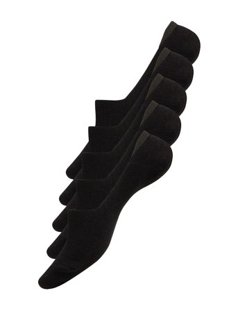 5-Pack Men Bamboo No Show Socks Black URBAN QUEST