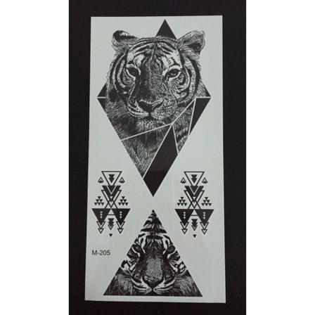 Tillfällig Tatuering 19 x 9cm - tigrar