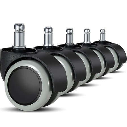 5 Pak Kontorstolhjul 11 Mm / 22 Mm Erstatning Hårdt Gulv Til Spilstole, Drejestole, Pr