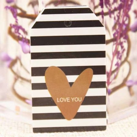 100 STK Kraft papir gavemærker Love You 4 4