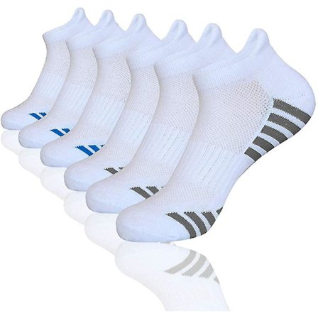 Herre Ankel Sportsokker Lavt Snit Åndbar Stødpude Løb Tab Sokker 6 Pakke