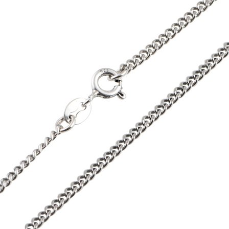45cmJewelry - Halsband - 925 Silver Diamond Mesh Chain - Bredd 2