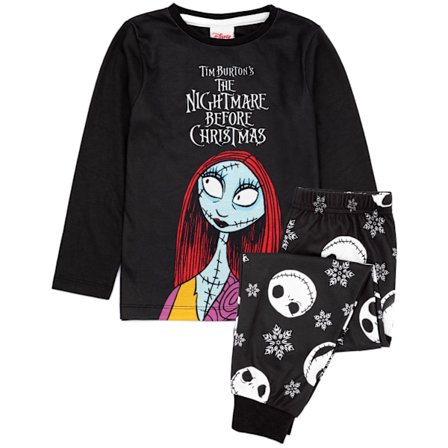Nightmare Before Christmas Pyjamas för flickor 7-8 år Svart/Vit
