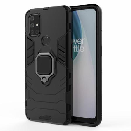 OnePlus Nord N10 5G - Hybrid Ring Skal - Svart Black Svart
