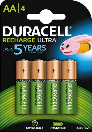 Duracell Recharge Ultra batteri - 4 x AA-type - NiMH