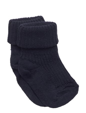 mp Denmark Cotton Rib Baby Socks - Navy - 17/18