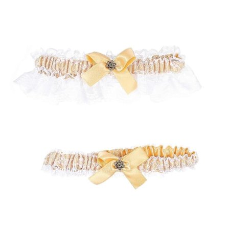 1 Sæt Blonde Strømpebånd Brude Strømpebånd Bryllup Blonde Strømpebånd Sexet Ben Tilbehør