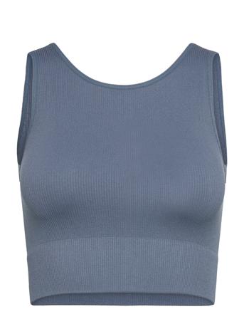 Onpjaia Life Lounge Seam Short Top Crop Tops Sleeveless Crop Tops Blå Only Play*Betinget Tilbud