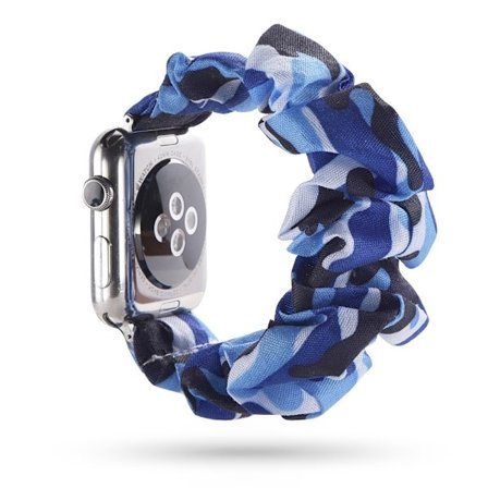 Scrunchie Blue Camo Armband Apple Watch 42/41/40/38 mm
