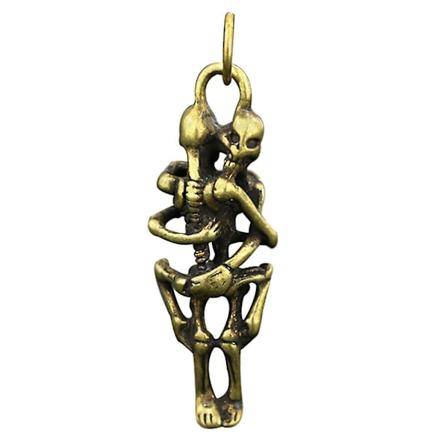 Luurankokahvaus-patsas avaimenperän riipuksena, luova laukkuripuskorna, koriste