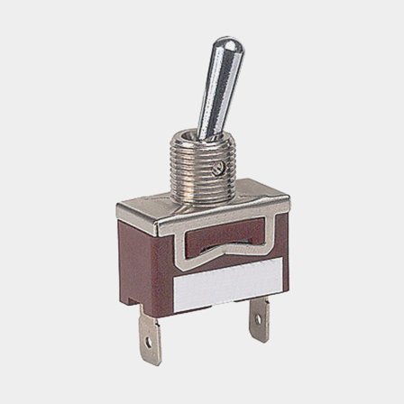 Interruttore a bilanciere a ritorno Connex Toggle Switch, 1 polo, (On)-Off, argento