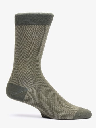 John Henric Men's Grüne Fischgrät Socken Baumwolle Size Onesize