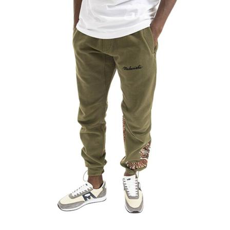 Maharishi, Dragon Tiger Sweatpants 8086 Groen, Heren, Maat:L,stof
