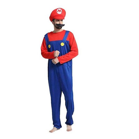 Super Mario Luigi Cosplay Kostyme Voksen Barn Fancy Dress Outfit Fest Fancy Dress