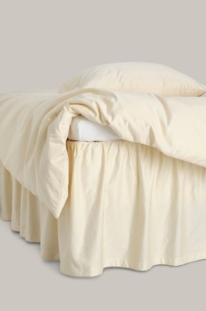 Staycation - Sengekappe Fancy Loose Fit 52 cm - Hvid - Sengekapper - 140X200 - Fra Homeroom