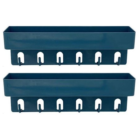 Bad Hylleholder Organizer Dusjhyller Veggmontert Beltekrok Kjøkken Oppbevaringskurv Kosmetikkholder Hjemmekrok -C