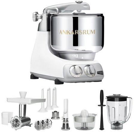 Ankarsrum AKM 6230 Köksmaskin + Deluxepaket, Glossy white | Köksmaskiner > Köksassistenter | Bagaren och Kocken