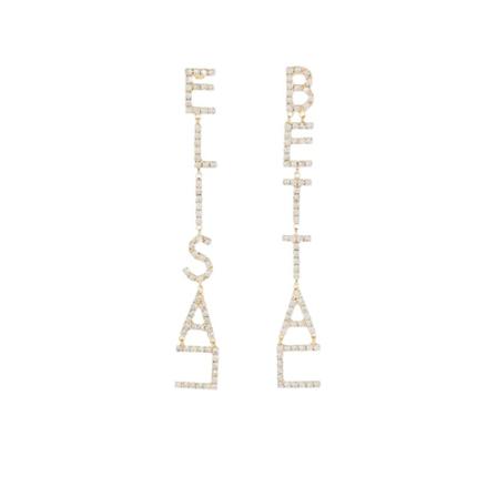 Elisabetta Franchi, Earrings Żółty, Kobieta, Rozmiar: ONE Size