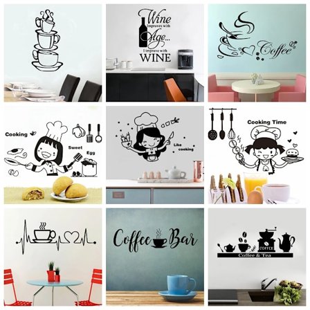 1pc Kitchen Decoration Wall Sticker Modern Fashion Wall Sticker Natural Decoration Vinyl Scratch Proof Waterproof Decal