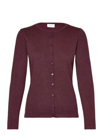 A8661, Milasz R-Neck Cardigan Burgundy Saint Tropez