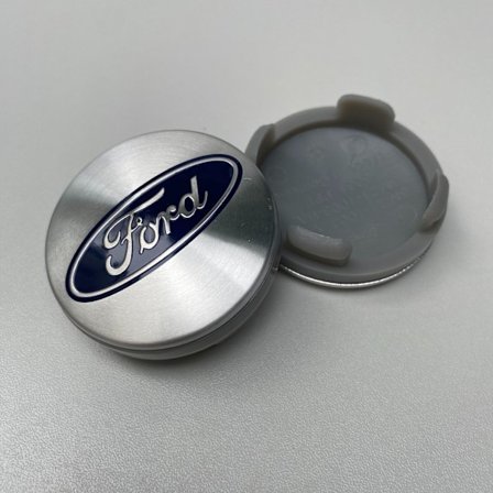 4-pak - Ford Center Cap/Hub Logo - Bil 54mm - Sølv