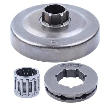 .325"-8T kytkinrummun neularullalaakerisarja, yhteensopiva Husqvarna 340 345 346XP 350 445 450 vanteiden kanssa Hg