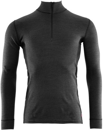 Aclima WarmWool Mockneck Man Marengo/Jet Black