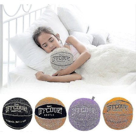 Offcourt Basketbollkudde Plyschleksak, 25cm 3d Basketbollkudde För Barnrumsdekoration, Fuzzy Plyschleksaker Presenter Till Barn