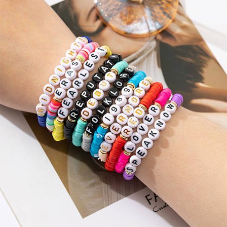 Taylor Swift Eras Tour Sæt med Friendship Trade Armbånd xo