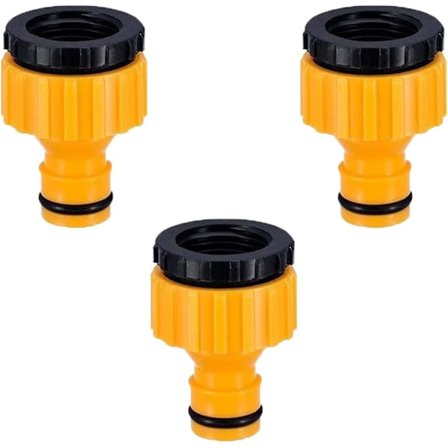 3/4" Hanhane Brass Snabbkoppling, Bevattning Slang Vattning Tillbehör Trädgårdsslang Snabbkoppling (3/4" Hanhane) 3st Gul