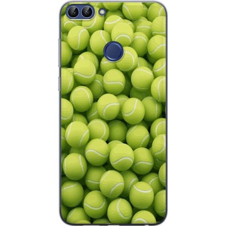 Kompatibel Mobilcover til Huawei Huawei P smart Mønster af grønne tennisbolde i høj detalje, sporty motiv med gentagende tekstur og stærke farver