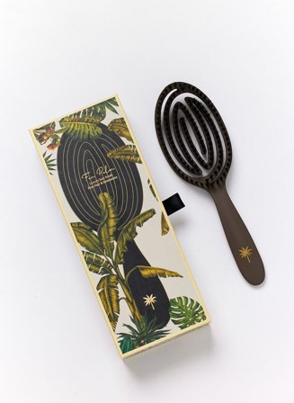 Fan Palm Luxury Hair Brush For Fine Hair & Extensions Coco Large, Hår, Hårbørster, Børster Med Vildsvinehår