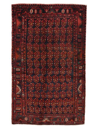 Koberec Orientální Hamedan 137X240 Černá/Tmavě Červená (Vlna, Persie)