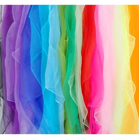 Colorful 16-Pack Square Juggling Scarves for Dance & Gym, 60x60 cm