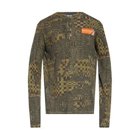 Diesel, T-Shirts Groen, Heren, Maat:L