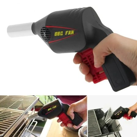 High Quality Manual BBQ Fan Air Blower Grill Tool Pressing Fire Bellows Portable Pistol Drop Ship