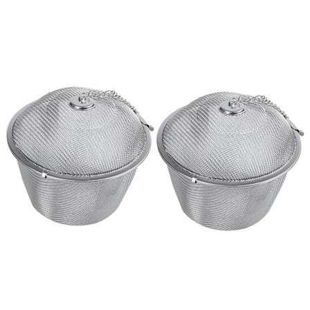 3X Extra Large Ruostumattomasta Teräksestä Valmistettu Kierrelukkoinen Verkkopallo Ketjulla Teepallo Teepuuro