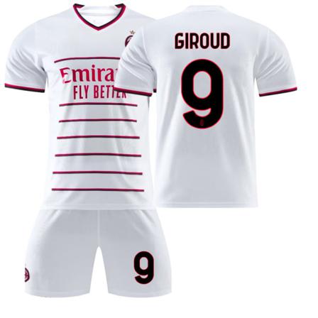 Barnfotbollströja 23/22 Borta Ac Milan Tröja Nr.9 Suit 28(150-155)